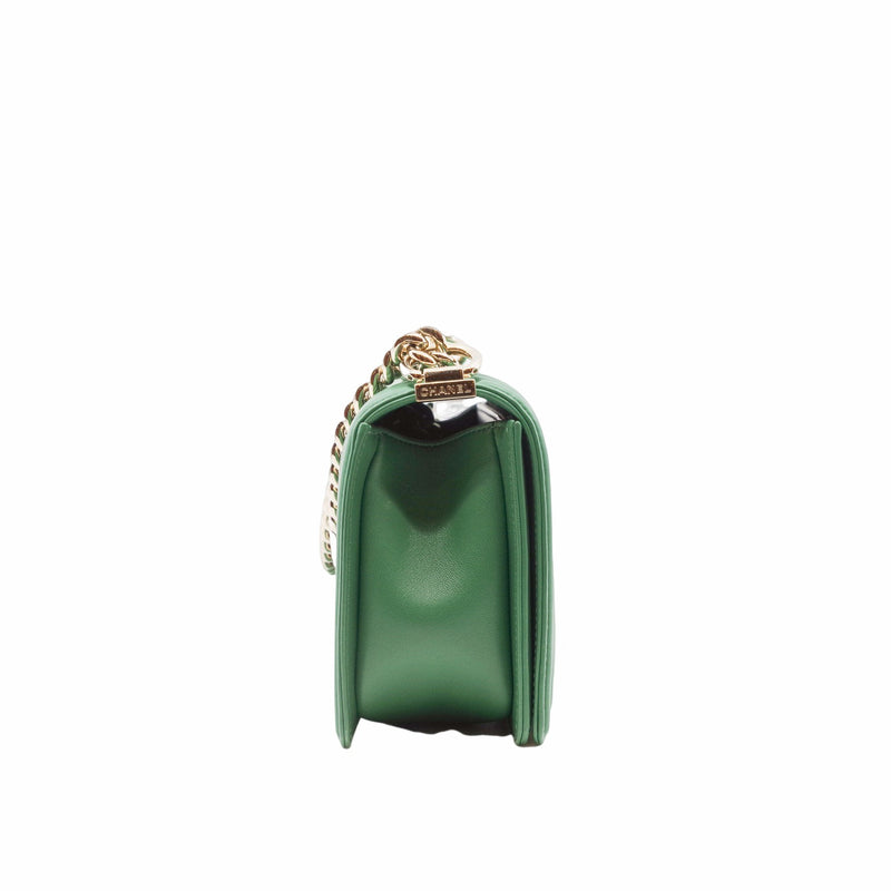 leboy medium lamb skin green  ghw seri 22 - L'UXE LINK