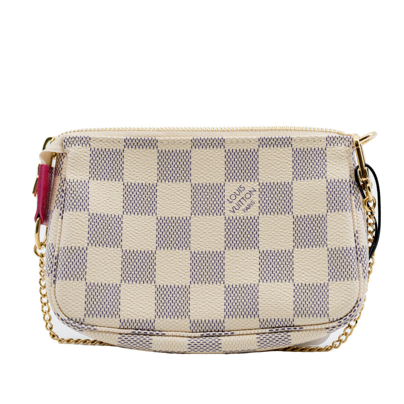pochette accessories with vivian pear in damier azur - L'UXE LINK