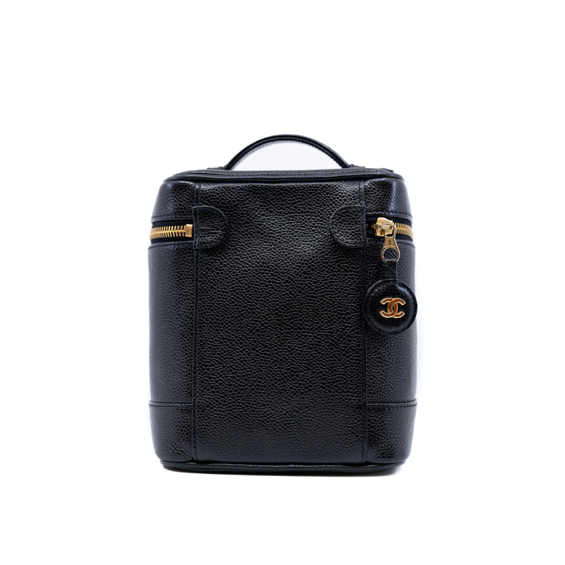 vintage large vanity case with top handle caviar black ghwseri 6 - L'UXE LINK