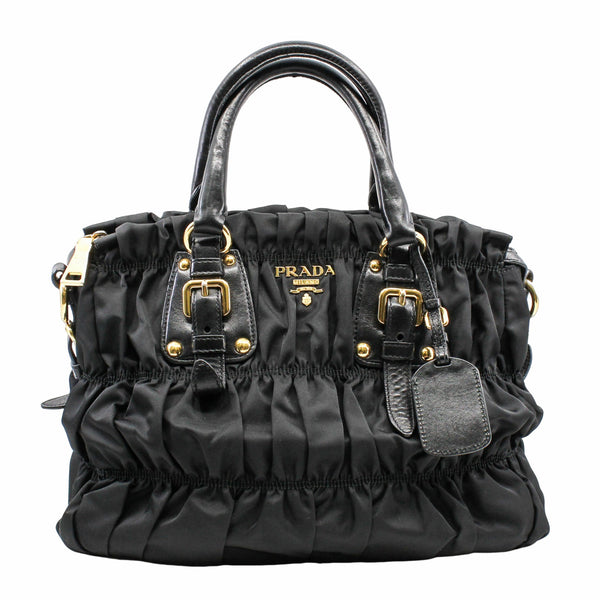 prada tote fabric black - L'UXE LINK