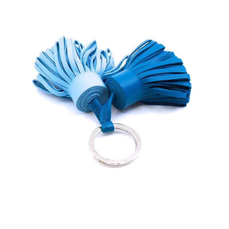CARMEN DUO key ring  in blue/light blue phw - L'UXE LINK