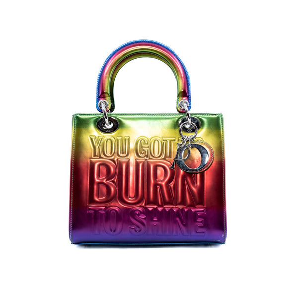 old medium lady in patent rainbow phw 2017 - L'UXE LINK