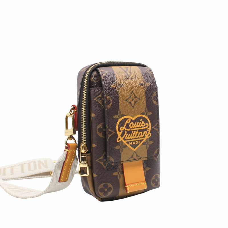 Louis Vuitton x Nigo Flap Double Phone Pouch Brown