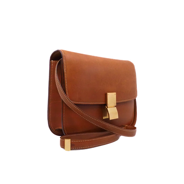 classic box in grossly leather brown ghw - L'UXE LINK