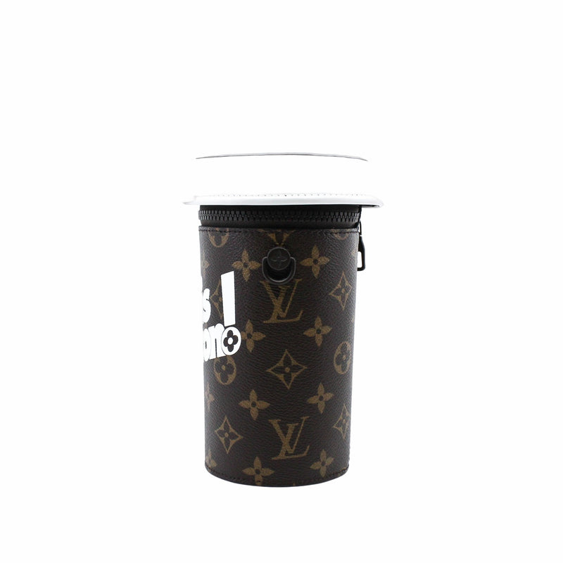 Coffee Cup Convertible Pouch Everyday Signature Vintage Monogram Canva –  L'UXE LINK