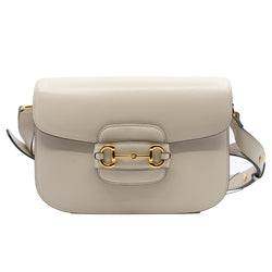 Horsebit 1955 shoulder bag in white - L'UXE LINK