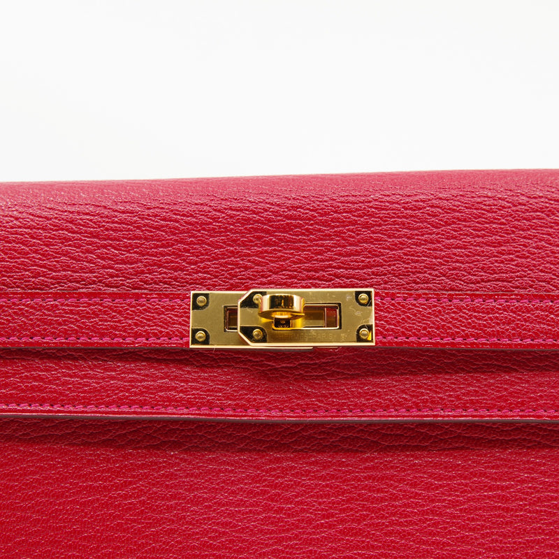 kelly long wallet goat Q5 ghw  C stamp - L'UXE LINK