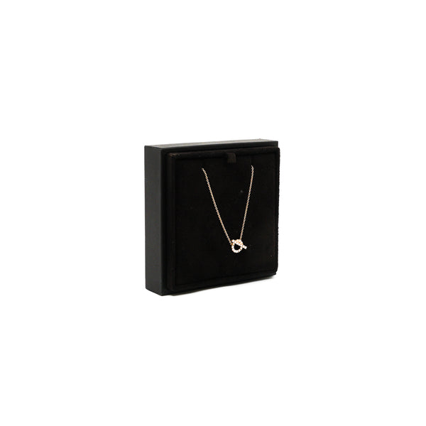 finesse Q diamond necklace in 18k rg #B02100186147 - L'UXE LINK