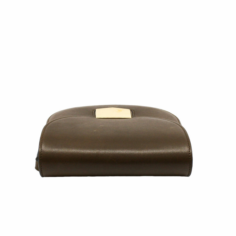 Trotteur Crossbody Bag  Small Calfskin brown ghw - L'UXE LINK