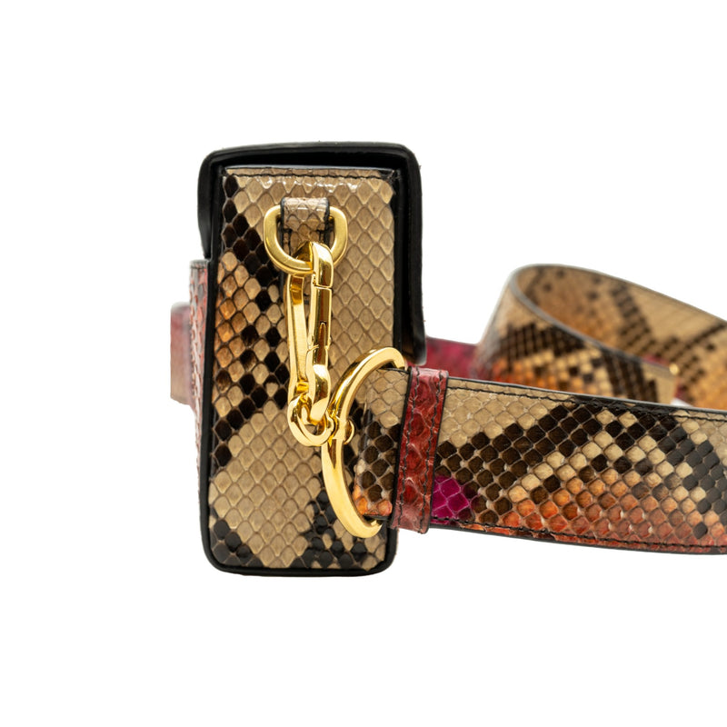 small montaigne box in python beige/red ghw - L'UXE LINK