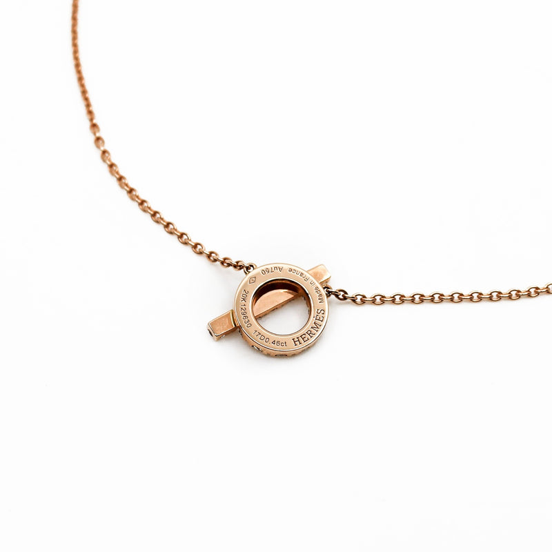 18k rose gold necklace finesse Q - L'UXE LINK