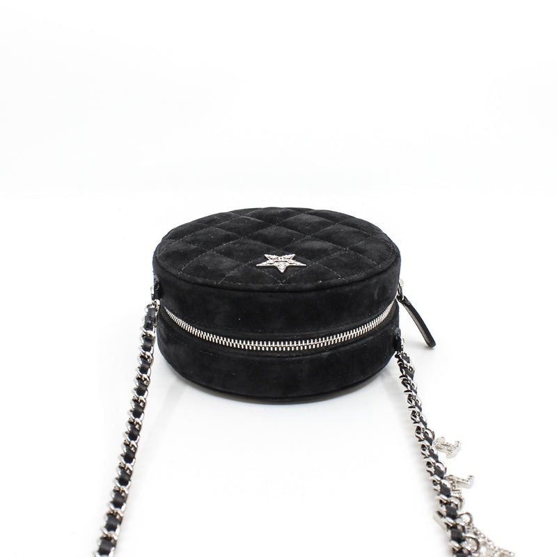 round bag black suede crystal star phw seri 29