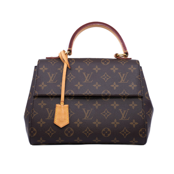 cluny bb monogram with red pink leather strap - L'UXE LINK