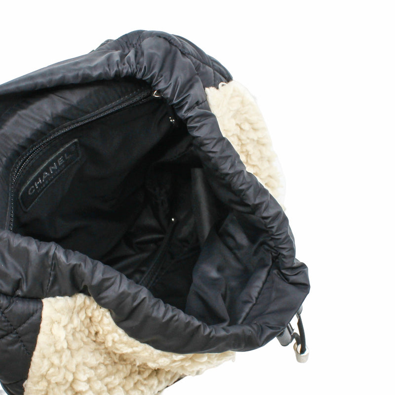 backpack black with fur  phw seri 26 - L'UXE LINK