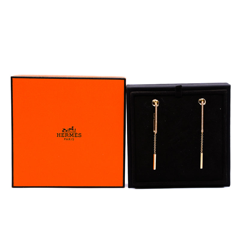 Ever Chaine d'Ancre diamond earring in 18k rg - L'UXE LINK