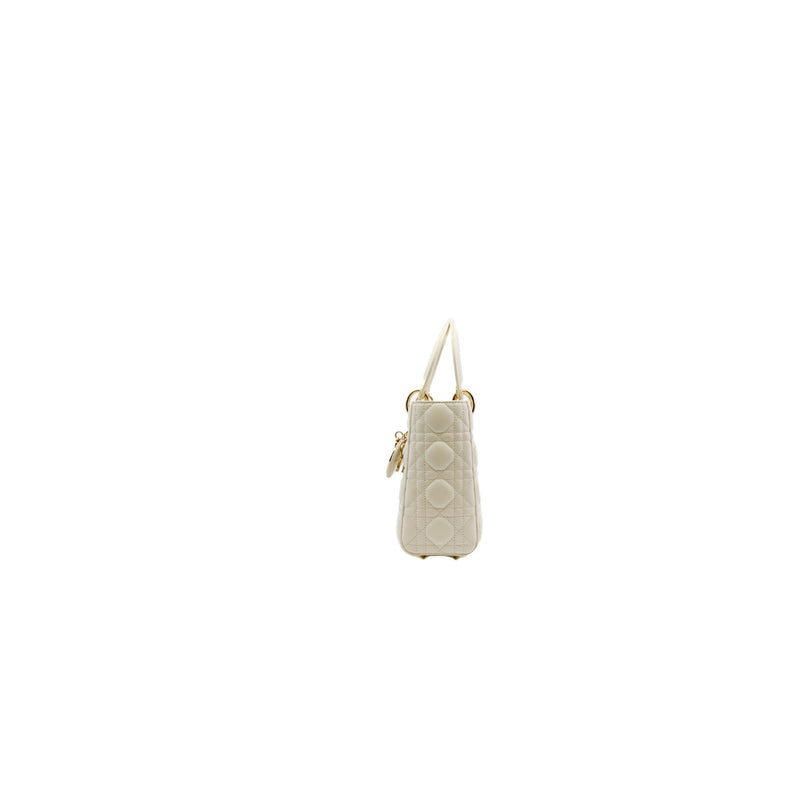 lady meidum in lambskin white light ghw