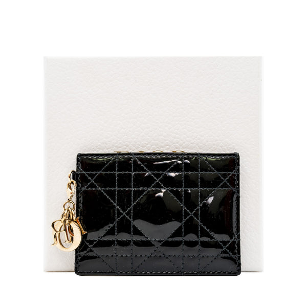 lady card holder in patent black phw