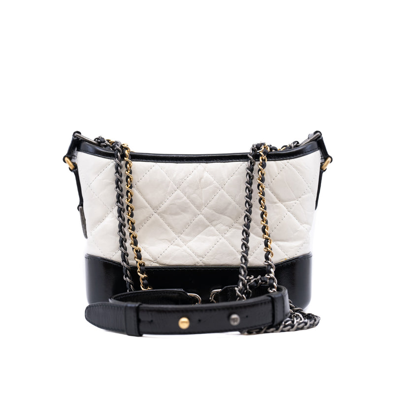 Gabrielle small hobo shoulder bag black&white seri25