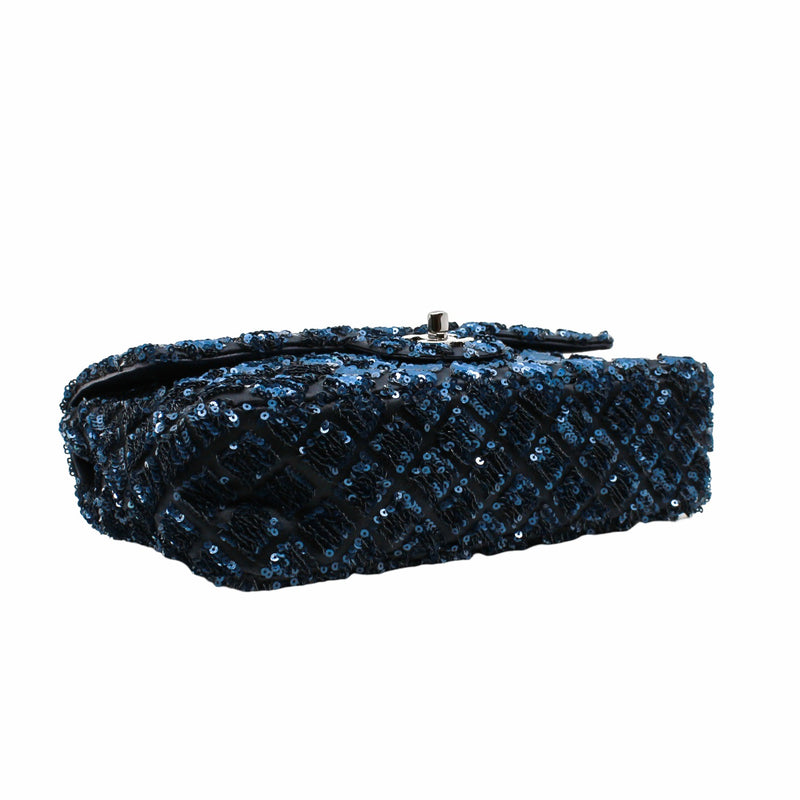 flap glittle  tweed bag in navy phw  seri 17 - L'UXE LINK