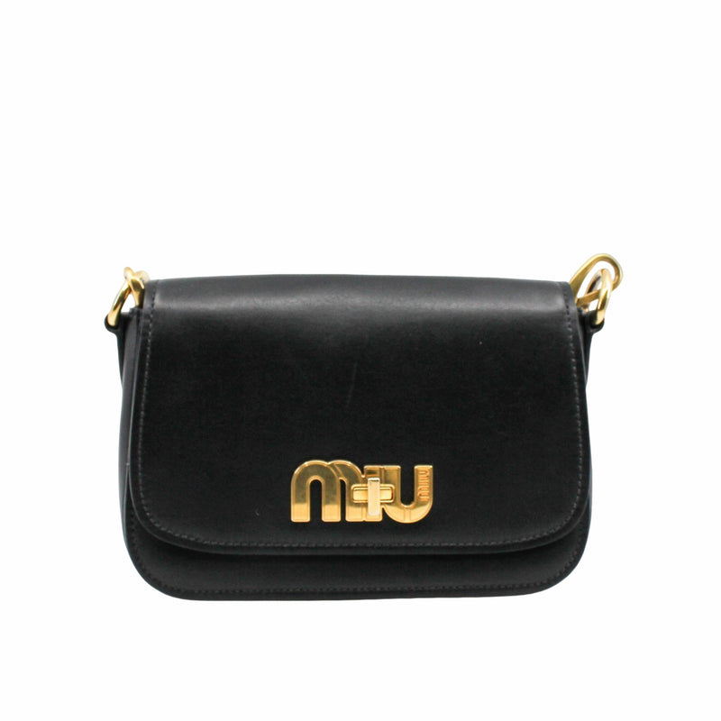 side bag  leather black  ghw - L'UXE LINK