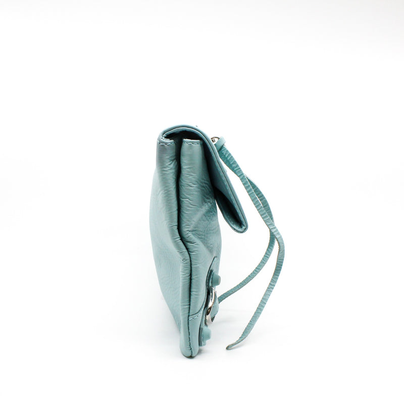 hand bag light blue phw