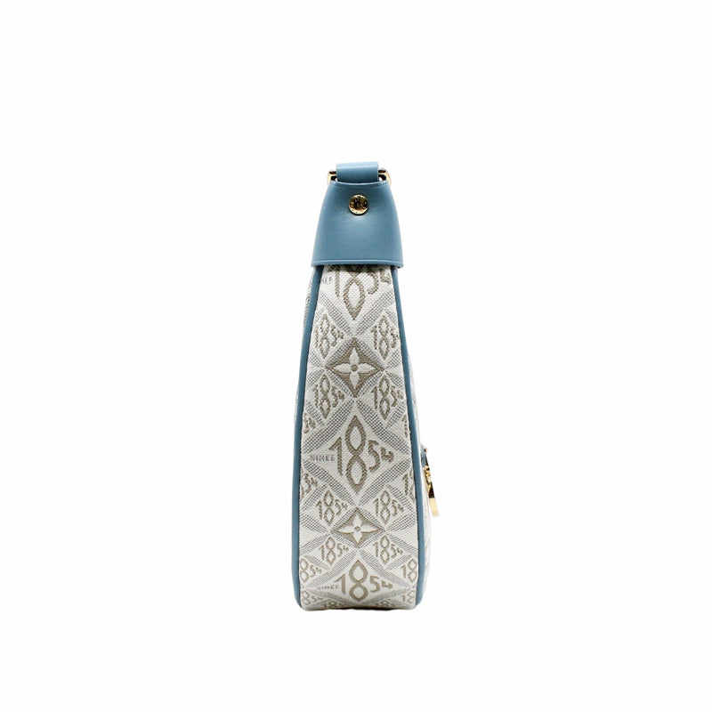 loop   Cowhide-leather trim zippy Blue ghw rrp 3600 - L'UXE LINK