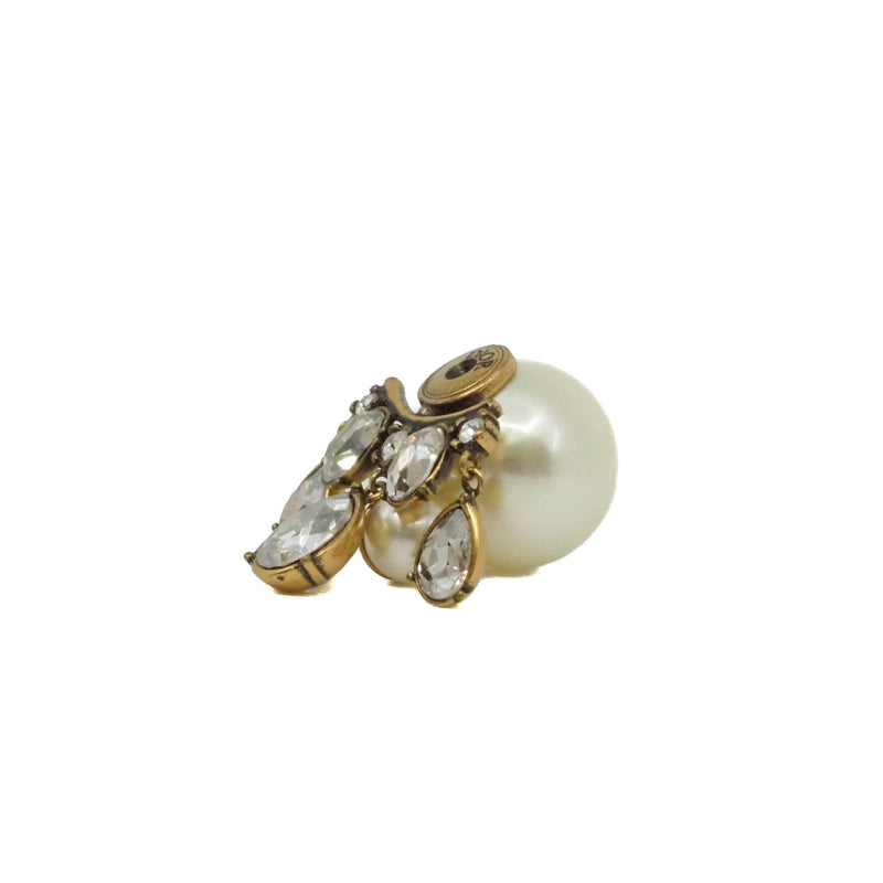 tribales crystal pandent earring in white/ghw - L'UXE LINK