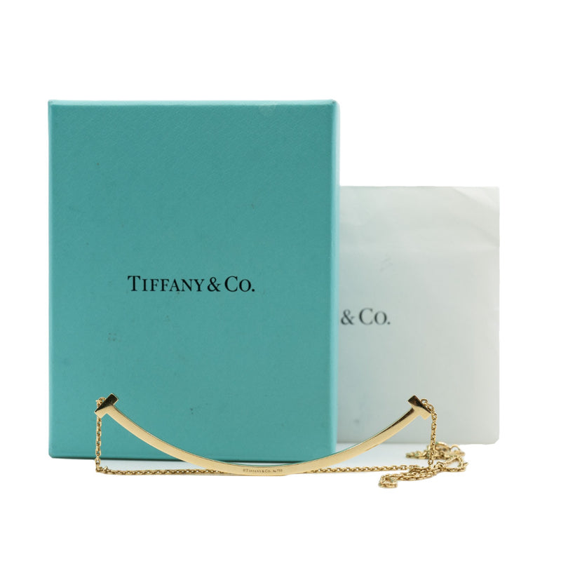 T-smile large necklace in 18k yg - L'UXE LINK