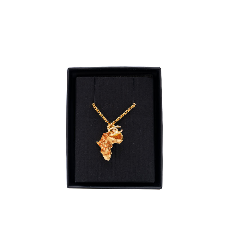 AFRICA map with pearl necklace in ghw - L'UXE LINK
