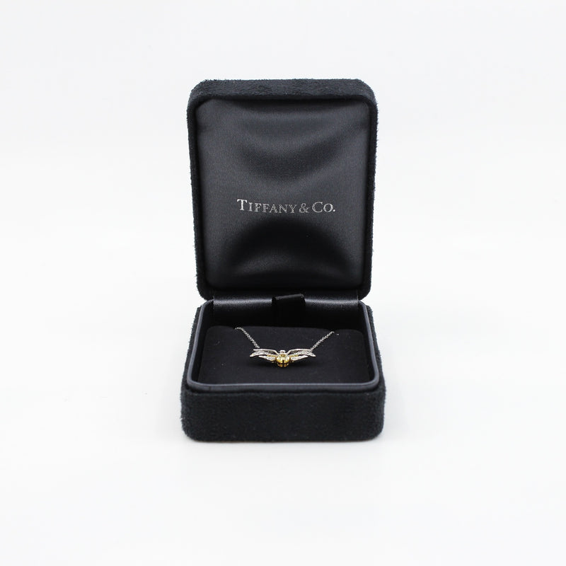 PT18Y OVAL DI.40FVY MD FIREFLY PENDANT NECKLACE - L'UXE LINK