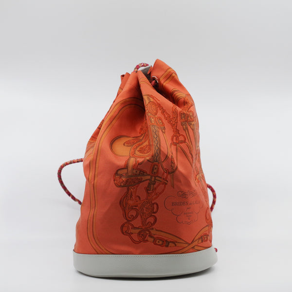 backpack silk  orange PHW - L'UXE LINK