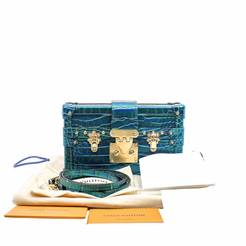 PETITE MALLE gradient lake blue CROCODILE GHW - L'UXE LINK