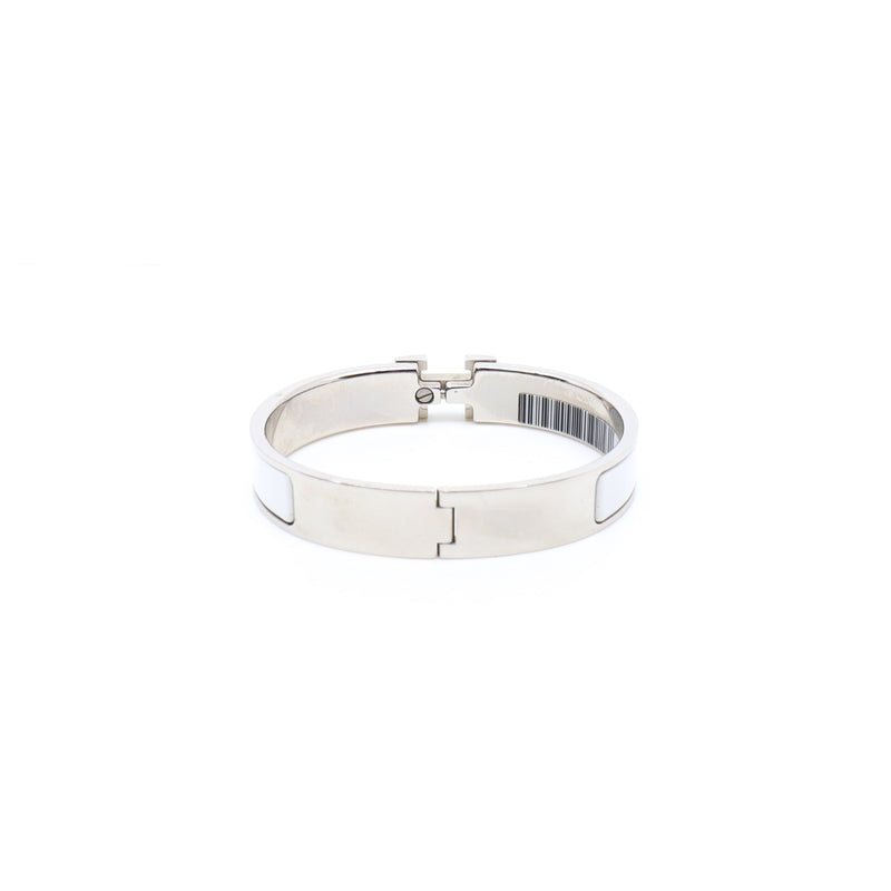 men h cilc bangle in white phw - L'UXE LINK