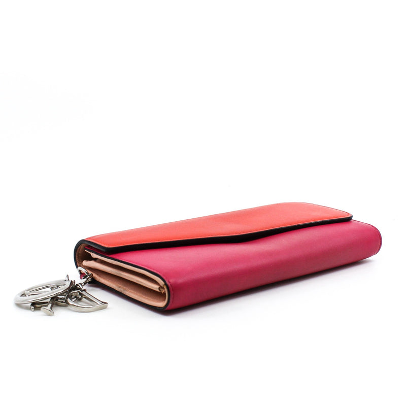 long flap wallet rose pink orange phw