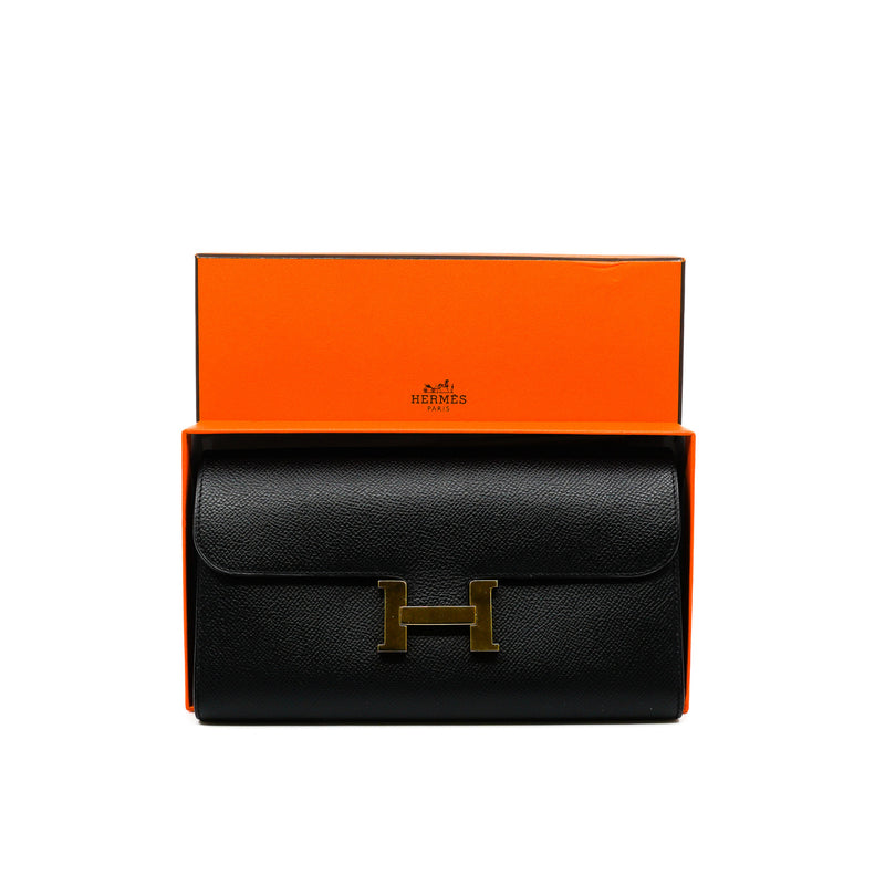 constance long wallet in epsom black ghw A stamp - L'UXE LINK