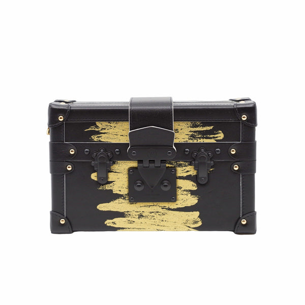 petite malle black with gold medium size GHW - L'UXE LINK