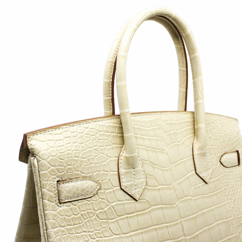 birkin 30 alligator in vannile Y1 phw Zstamp - L'UXE LINK