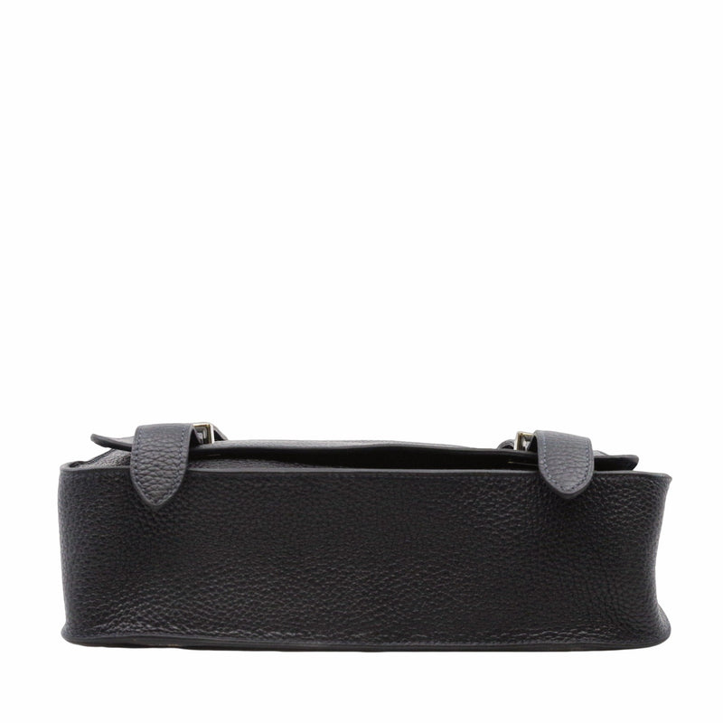 Steve Messenger Bag  black leather phw Q stamp - L'UXE LINK