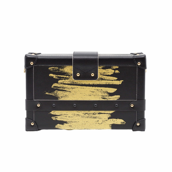 petite malle black with gold medium size GHW - L'UXE LINK