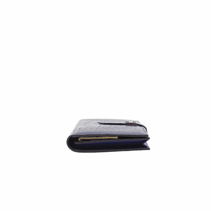 H bearn long wallet crocodile navy PHW - L'UXE LINK