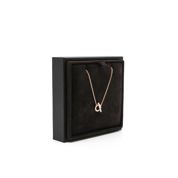 18k rose gold necklace finesse Q - L'UXE LINK