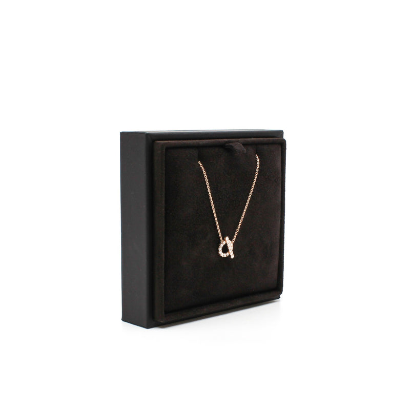 18k rose gold necklace finesse Q - L'UXE LINK