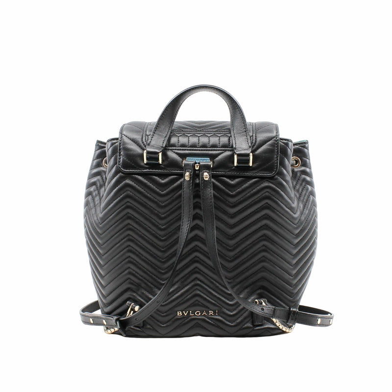 SERPENTI LEATHER BACKPACK small black
