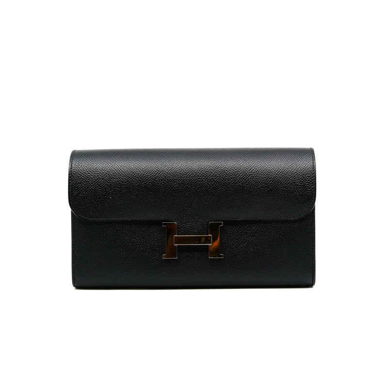 constance long wallet in epsom black ghw A stamp - L'UXE LINK