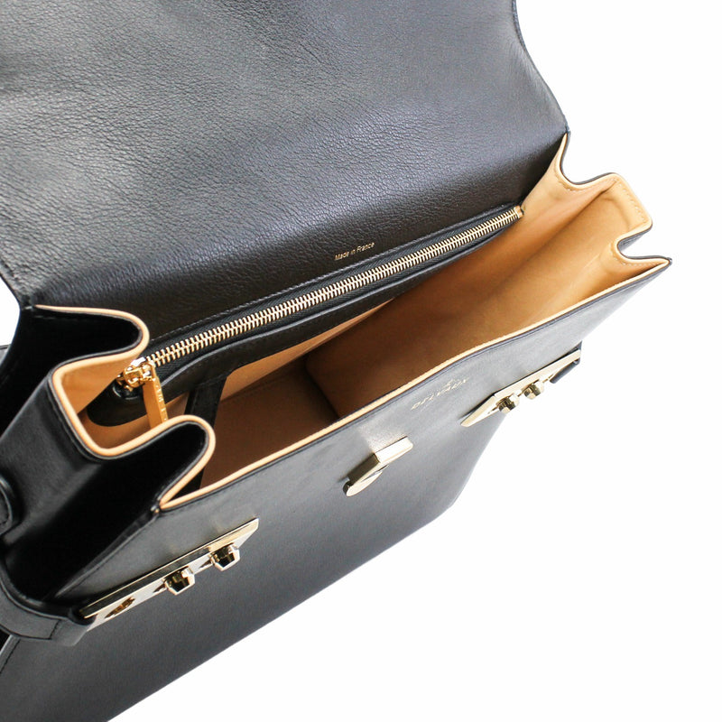 Tempete Top Handle Bag GM Black  GHW - L'UXE LINK
