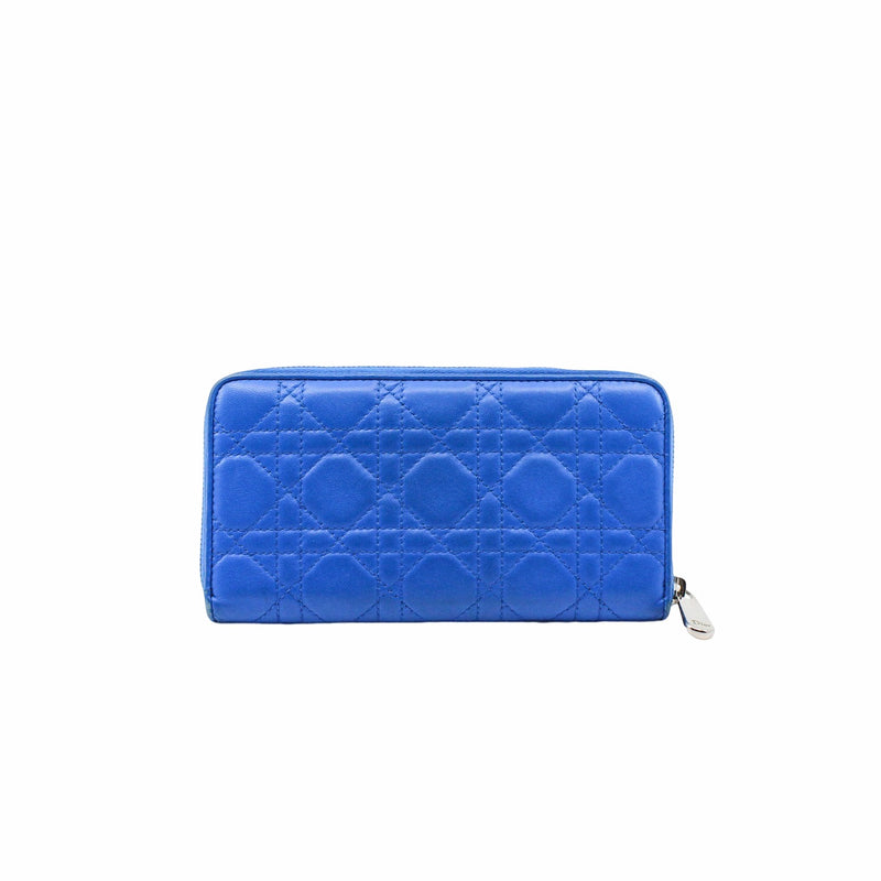 Zip Around Escapade Wallet lambskin blue ghw - L'UXE LINK