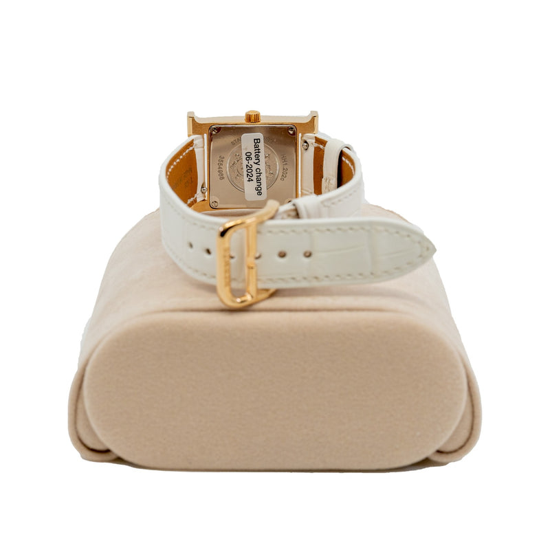 heure H pm diamond black dial in CCD white band ghw rrp8000 - L'UXE LINK