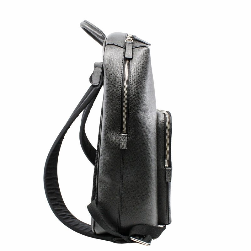 man backpack taiga leather black phw - L'UXE LINK
