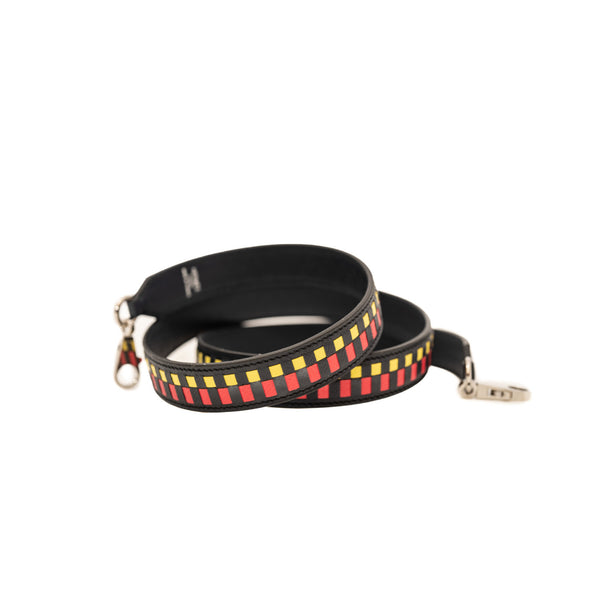 strap in epsom navy/yellow/rose phw - L'UXE LINK