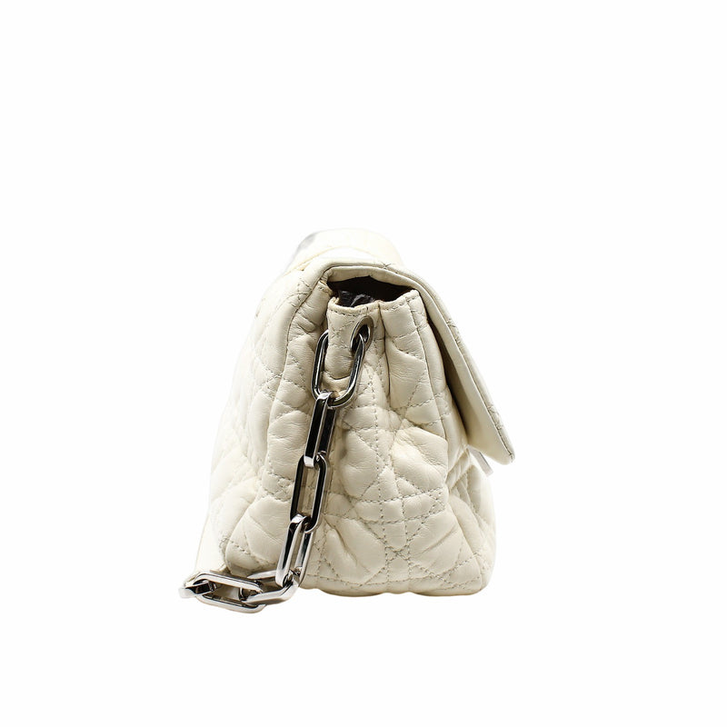 shoulder bag lambskin white  phw - L'UXE LINK